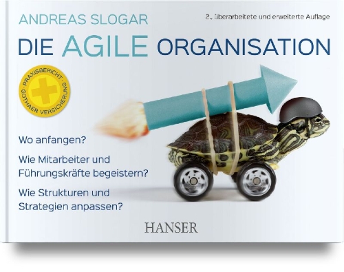 Buchcover und Innenansicht für das Buch: Die agile Organisation