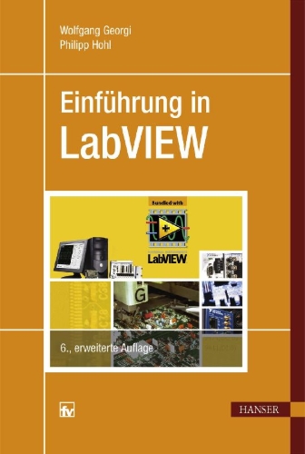 Buchcover und Innenansicht für das Buch: Einführung in LabVIEW
