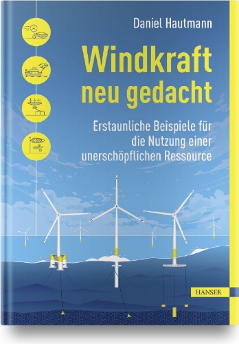 Buchcover und Innenansicht für das Buch: Windkraft neu gedacht