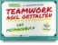 Buchcover und Innenansicht für das Buch: Teamwork agil gestalten - Das Mitmachbuch