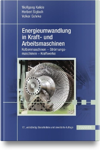 Buchcover und Innenansicht für das Buch: Energieumwandlung in Kraft- und Arbeitsmaschinen