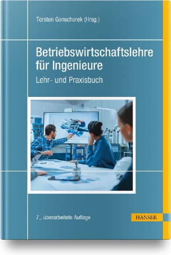 Buchcover und Innenansicht für das Buch: Betriebswirtschaftslehre für Ingenieure