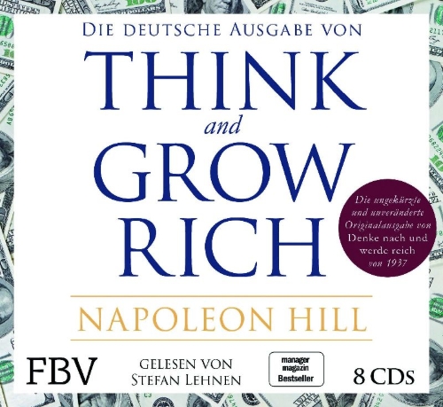 Buchcover und Innenansicht für das Buch: Think and Grow Rich -  Deutsche Ausgabe