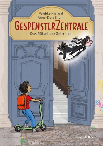 Buchcover und Innenansicht für das Buch: Gespensterzentrale. Das Rätsel der Zeitreise