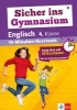 Buchcover und Innenansicht für das Buch: Sicher ins Gymnasium: 15-Minuten-Kurztests Englisch 4.Klasse