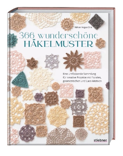Buchcover und Innenansicht für das Buch: 366 wunderschöne Häkelmuster
