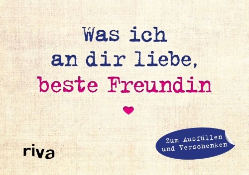 Buchcover und Innenansicht für das Buch: Was ich an dir liebe, beste Freundin - Miniversion