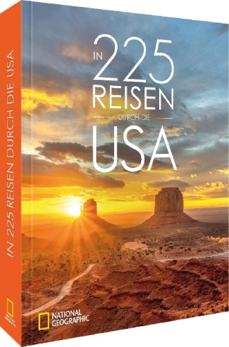 Buchcover und Innenansicht für das Buch: In 225 Reisen durch die USA