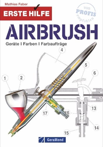 Buchcover und Innenansicht für das Buch: Erste Hilfe Airbrush