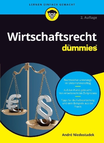 Buchcover und Innenansicht für das Buch: Wirtschaftsrecht für Dummies