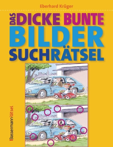 Buchcover und Innenansicht für das Buch: Das dicke bunte Bildersuchrätsel (Finde den Fehler)