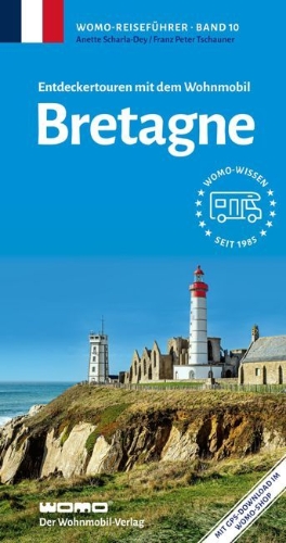 Buchcover und Innenansicht für das Buch: Entdeckertouren mit dem Wohnmobil Bretagne