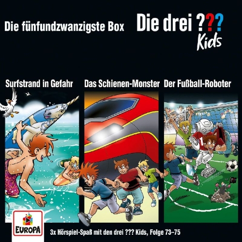Buchcover und Innenansicht für das Buch: Die drei ??? Kids 3er Box - Folgen 73-75