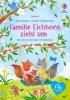 Buchcover und Innenansicht für das Buch: Mein Immer-wieder-Stickerbuch: Familie Eichhorn zieht um