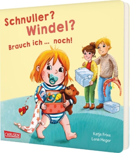 Buchcover und Innenansicht für das Buch: Schnuller? Windel? Brauch ich ... noch!