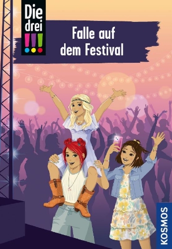 Buchcover und Innenansicht für das Buch: Die drei !!!, 118, Falle auf dem Festival