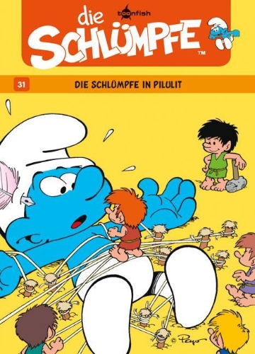 Buchcover und Innenansicht für das Buch: Les Schtroumpfs