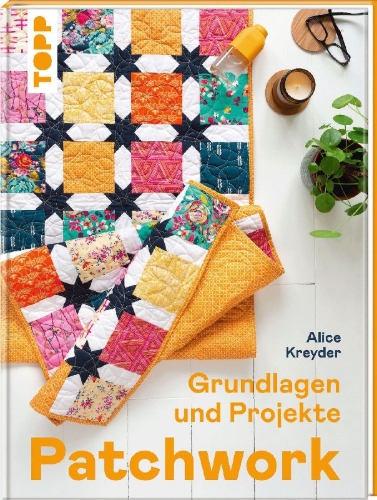 Buchcover und Innenansicht für das Buch: Le grand livre du patchwork moderne: initiation et projets