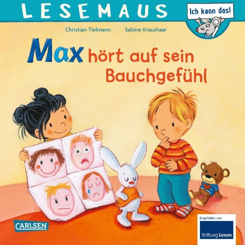 Buchcover und Innenansicht für das Buch: LESEMAUS 34: Max hört auf sein Bauchgefühl