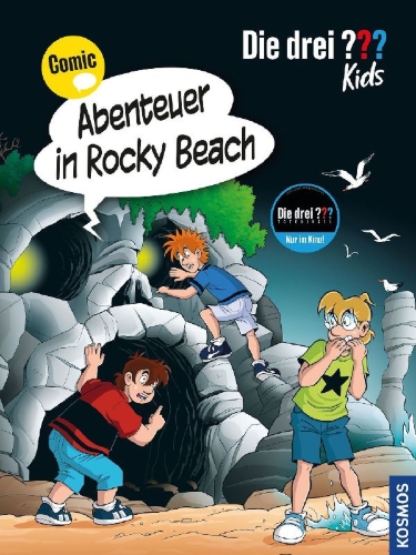 Buchcover und Innenansicht für das Buch: Die drei ??? Kids Abenteuer in Rocky Beach