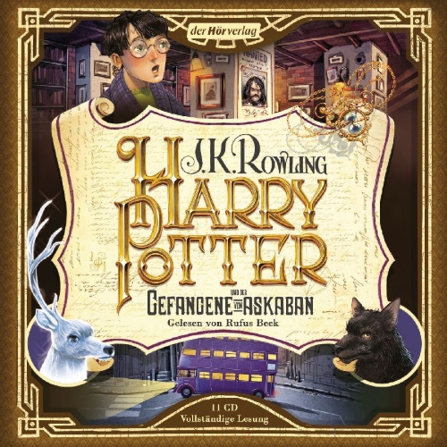 Buchcover und Innenansicht für das Buch: Harry Potter and the Prisoner of Azkaban
