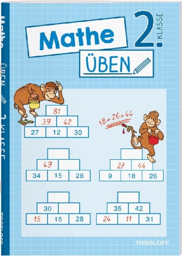 Buchcover und Innenansicht für das Buch: Mathe üben 2. Klasse