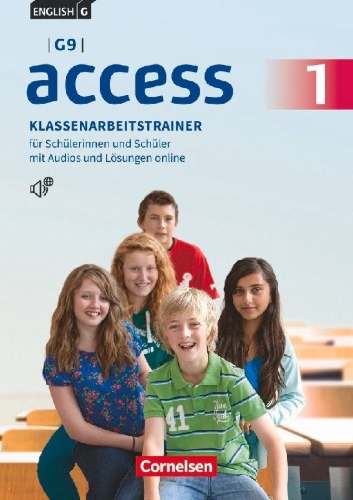 Buchcover und Innenansicht für das Buch: English G Access - G9 - Band 1: 5. Schuljahr - Klassenarbeitstrainer mit Audios und Lösungen online