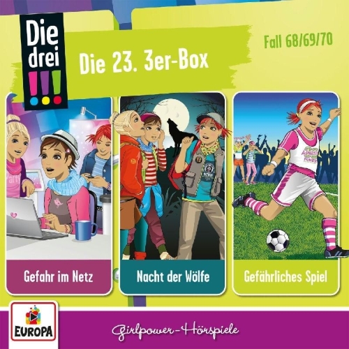 Buchcover und Innenansicht für das Buch: drei !!! 3er Box - Folgen 68-70