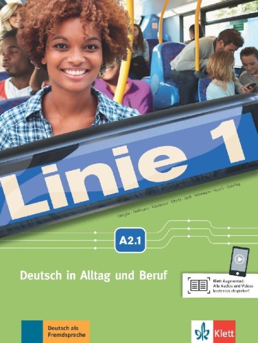 Buchcover und Innenansicht für das Buch: Linie 1 A2.1. Kurs- und Übungsbuch mit DVD-ROM
