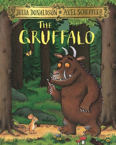 Buchcover und Innenansicht für das Buch: The Gruffalo
