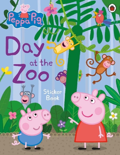 Buchcover und Innenansicht für das Buch: Peppa Pig: Day at the Zoo Sticker Book