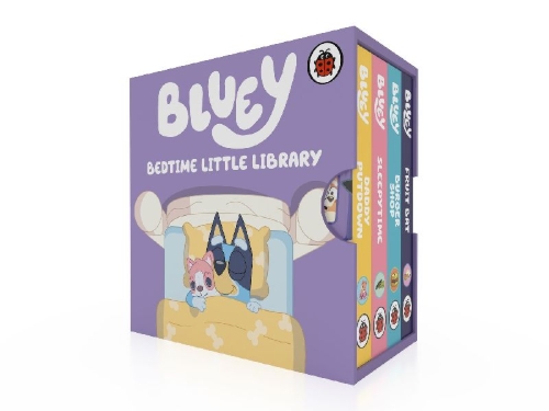 Buchcover und Innenansicht für das Buch: Bluey: Bedtime Little Library