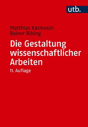 Buchcover und Innenansicht für das Buch: Die Gestaltung wissenschaftlicher Arbeiten