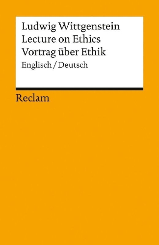 Buchcover und Innenansicht für das Buch: Lecture on Ethics / Vortrag über Ethik. Englisch/Deutsch