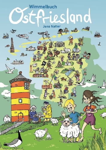 Buchcover und Innenansicht für das Buch: Wimmelbuch Ostfriesland