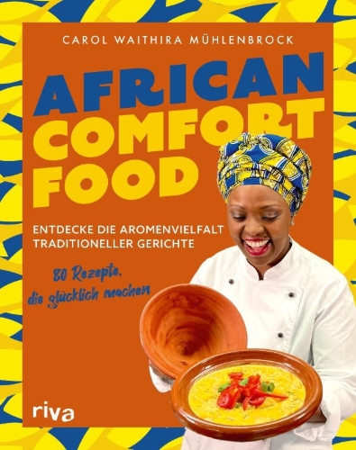 Buchcover und Innenansicht für das Buch: African Comfort Food