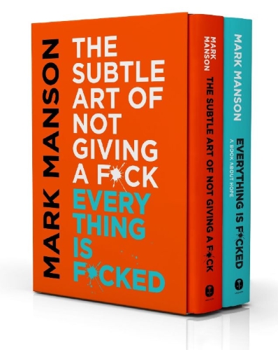 Buchcover und Innenansicht für das Buch: The Subtle Art of Not Giving a F*ck / Everything Is F*cked Box Set