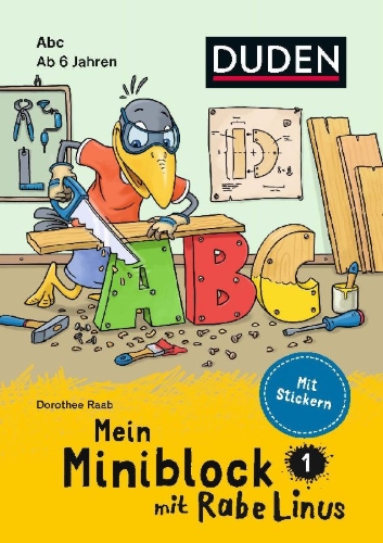 Buchcover und Innenansicht für das Buch: Mein Miniblock mit Rabe Linus - Abc