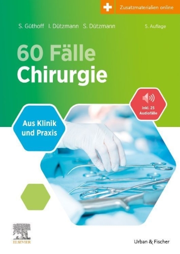 Buchcover und Innenansicht für das Buch: 60 Fälle Chirurgie