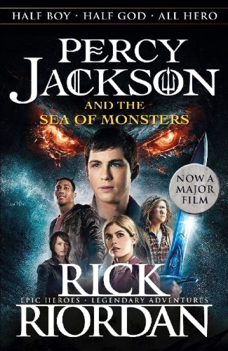 Buchcover und Innenansicht für das Buch: Percy Jackson and the Sea of Monsters. Film Tie-In