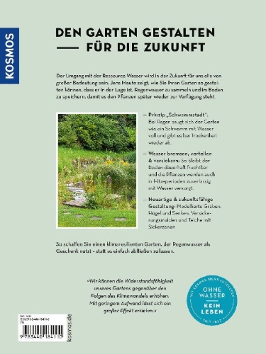 Buchcover und Innenansicht für das Buch: Wasser im Garten clever managen