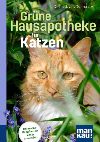 Buchcover und Innenansicht für das Buch: Grüne Hausapotheke für Katzen. Kompakt-Ratgeber