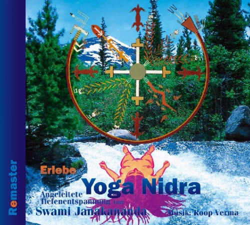 Buchcover und Innenansicht für das Buch: Erlebe Yoga Nidra - Angeleitete Tiefenentspannung (Remaster)