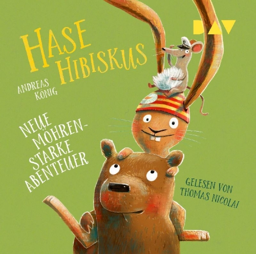 Buchcover und Innenansicht für das Buch: Hase Hibiskus. Neue möhrenstarke Abenteuer