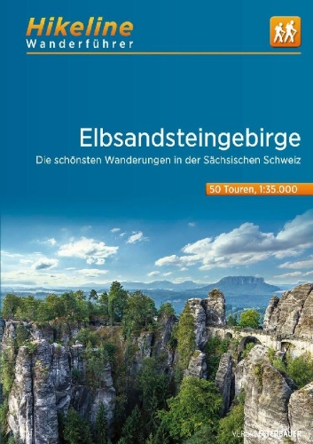 Buchcover und Innenansicht für das Buch: Wanderführer Elbsandsteingebirge