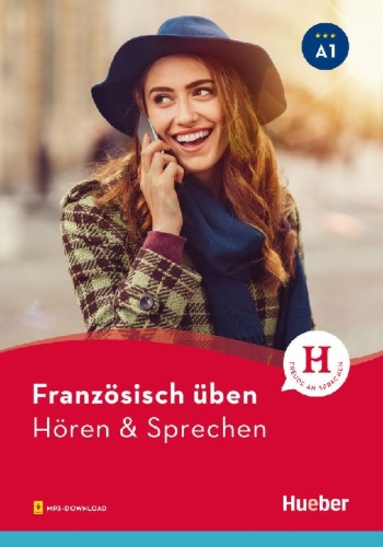 Buchcover und Innenansicht für das Buch: Französisch üben - Hören & Sprechen A1