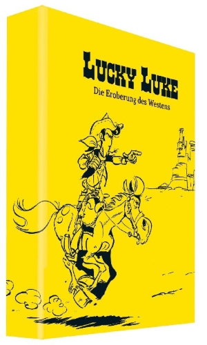 Buchcover und Innenansicht für das Buch: Lucky Luke: La conquête de l'ouest