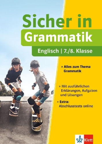 Buchcover und Innenansicht für das Buch: Klett Sicher in Englisch Grammatik  7./8. Klasse
