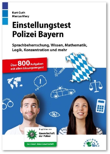 Buchcover und Innenansicht für das Buch: Einstellungstest Polizei Bayern