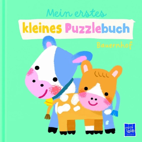 Buchcover und Innenansicht für das Buch: Mein erstes kleines Puzzlebuch - Bauernhof